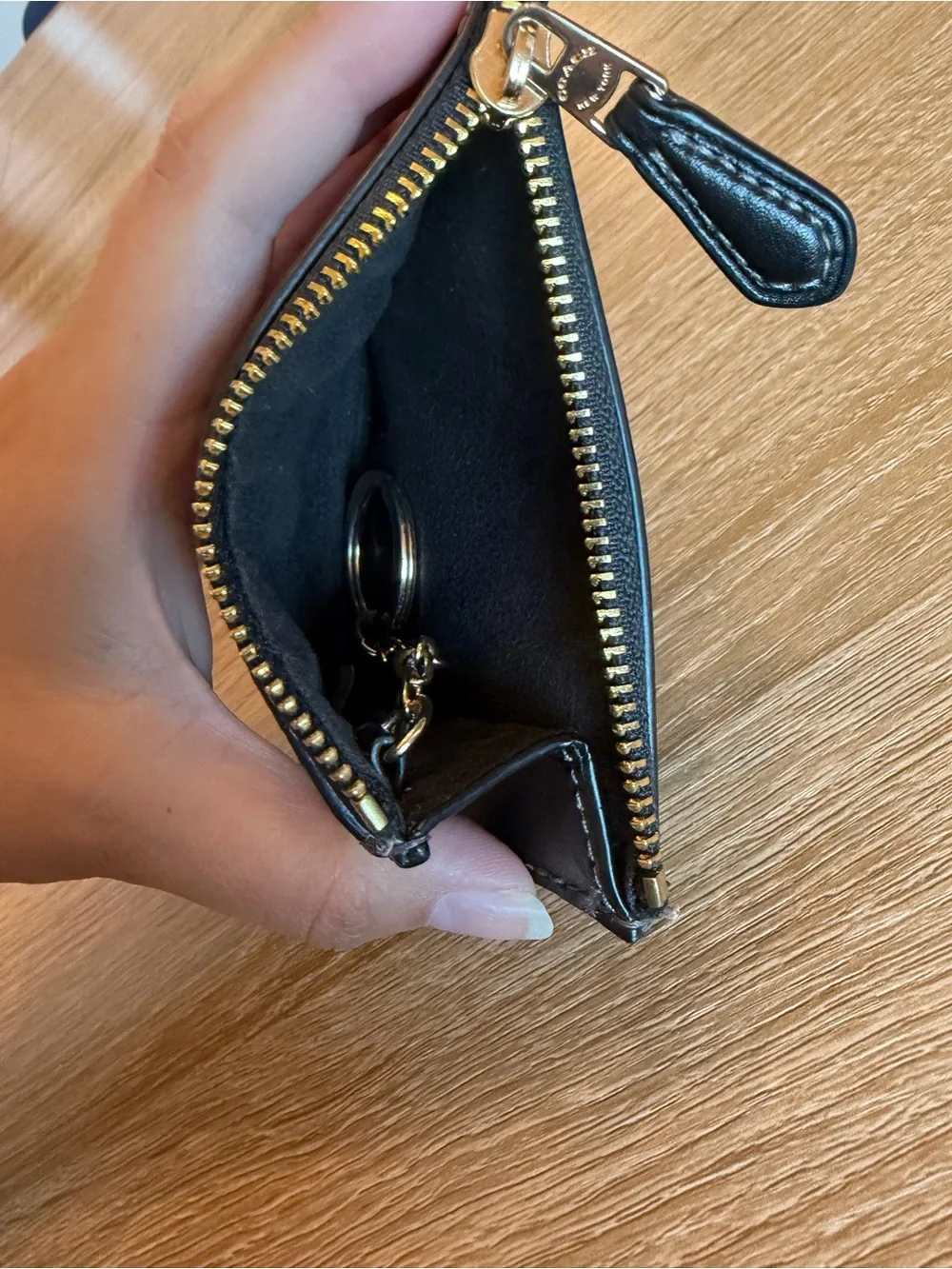Coach Mini Skinny ID Case in Brushed Plaid Print